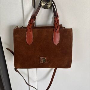 Dooney & Bourke Gia satchel in brown suede